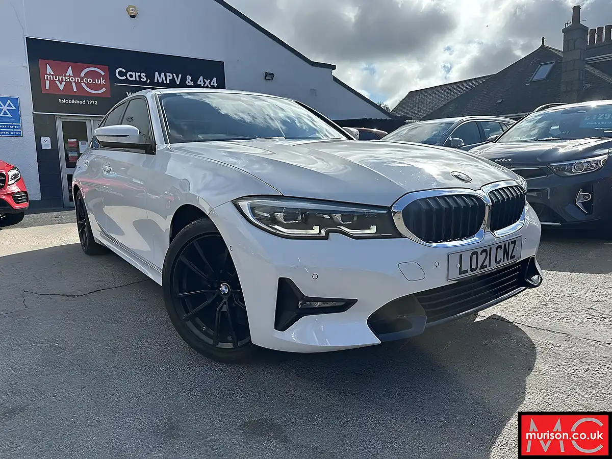 Used 2021 BMW 3 Series Sport Alpine White - Front View