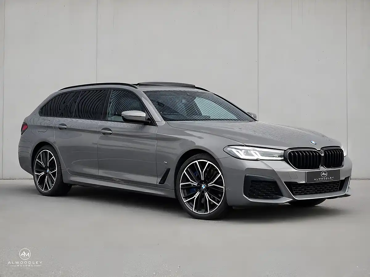 Used 2021 BMW 5 Series M Sport Touring Grey - Front View