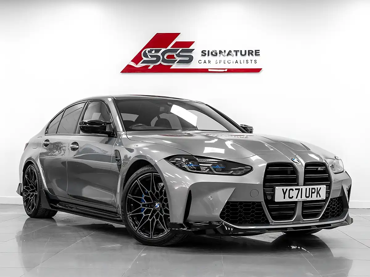 Used 2021 BMW M3 Competition Skyscraper Grey Metallic - Front View