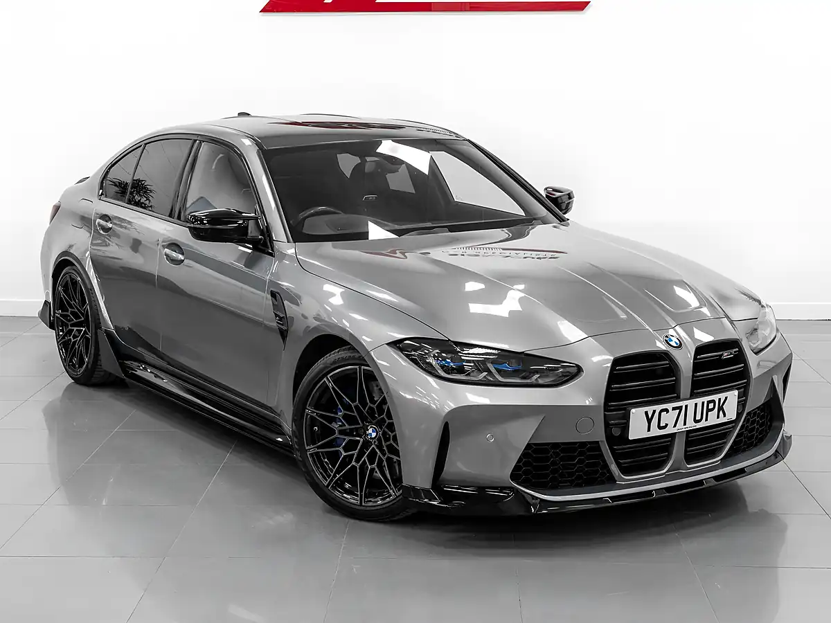 Used 2021 BMW M3 Competition Skyscraper Grey Metallic - Interior and Exterior details 8