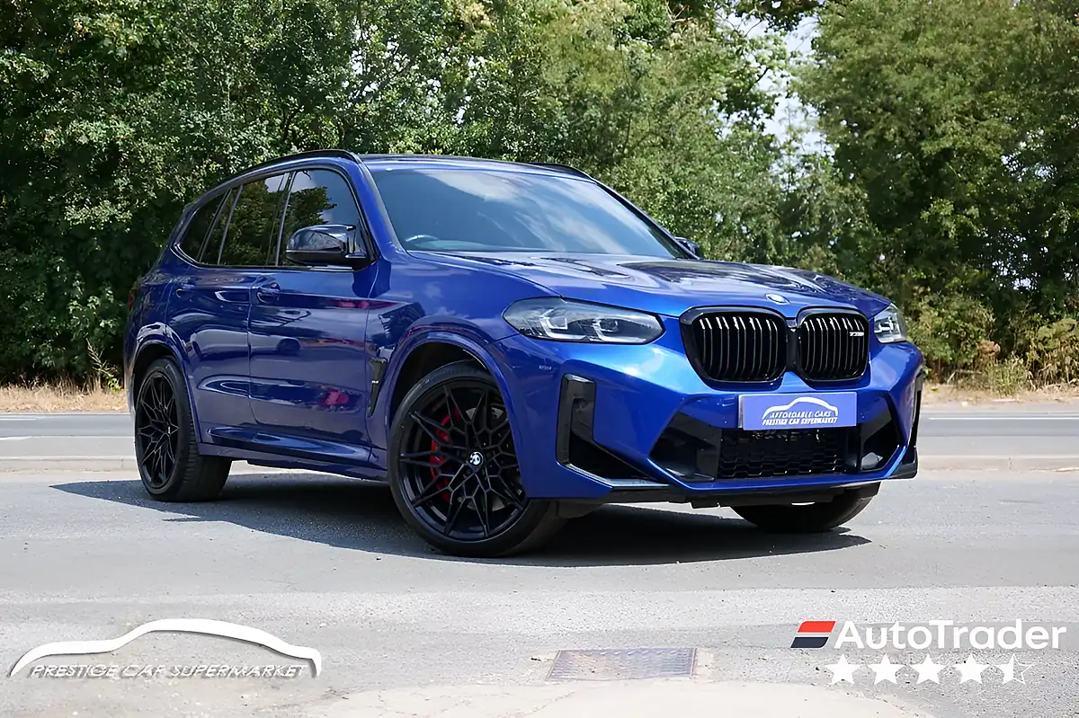 Used 2021 BMW X3 M Competition Marina Bay Blue - Front View