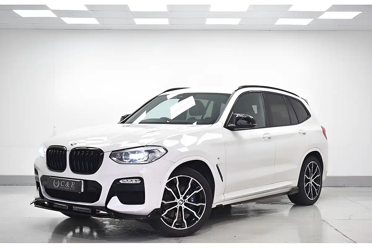 Used 2021 BMW X3 M Sport Alpine White - Front View