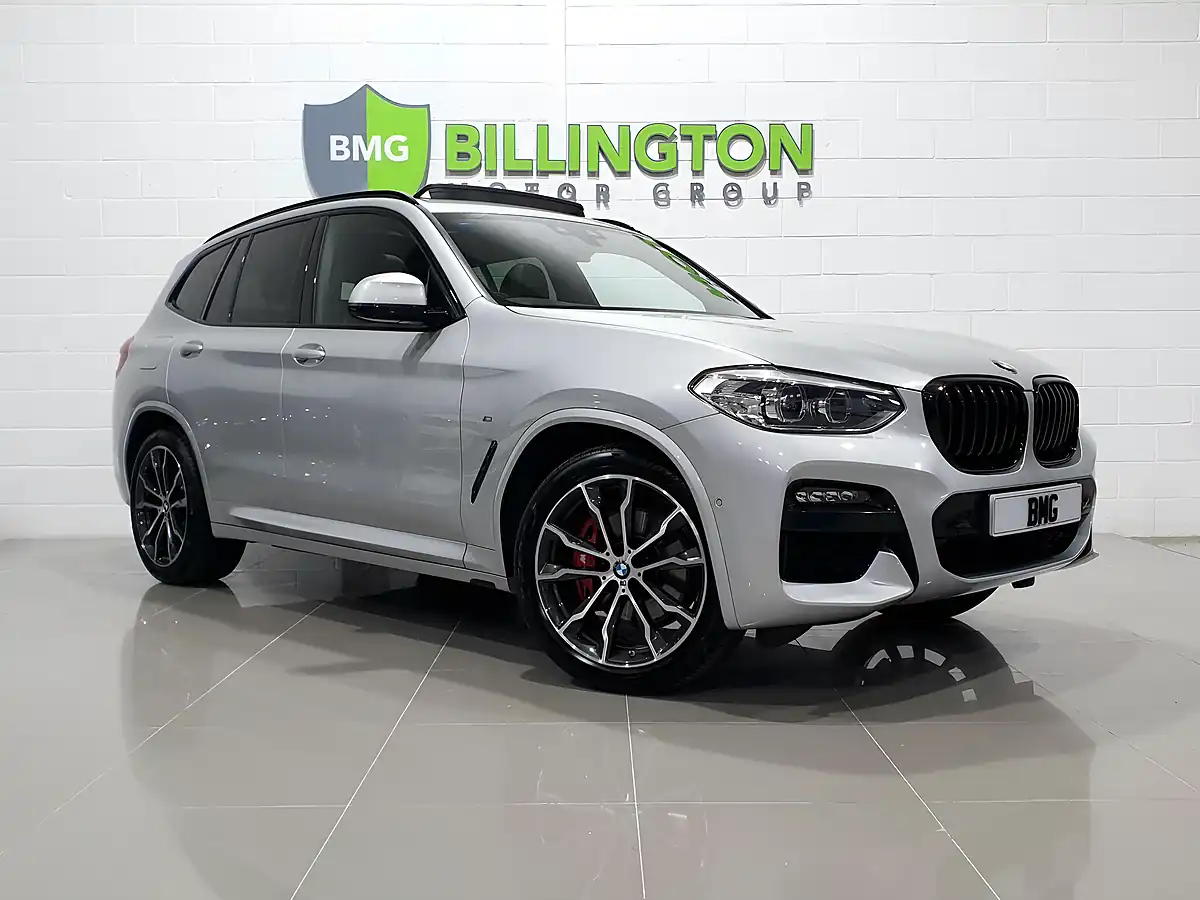 Used 2021 BMW X3 M Sport Silver - Front View