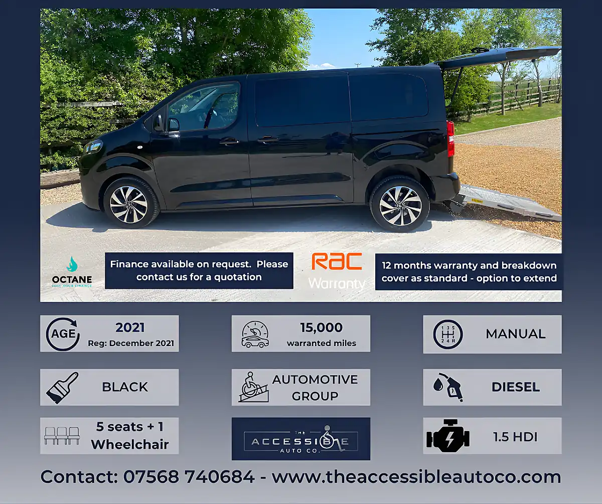 Used 2021 Citroen Spacetourer Business M Black - Front View