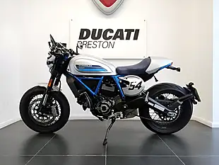 Used 2021 Ducati Scrambler Cafe Racer Blue & Silver Special Edition Blue & Silver - Interior and Exterior details 2