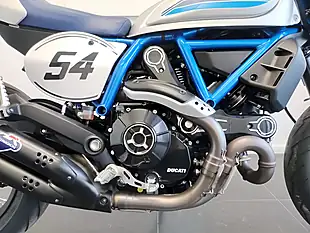 Used 2021 Ducati Scrambler Cafe Racer Blue & Silver Special Edition Blue & Silver - Interior and Exterior details 6
