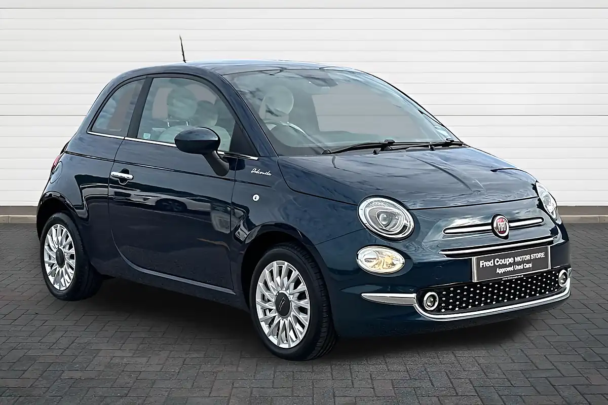 Used 2021 Fiat 500 Dolcevita Blue - Front View