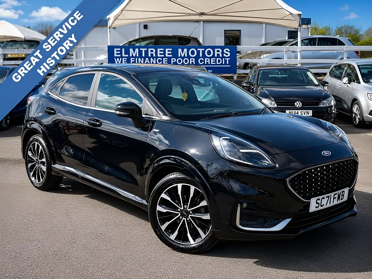 Used 2021 Ford Puma ST Line X Vignale Black - Front View