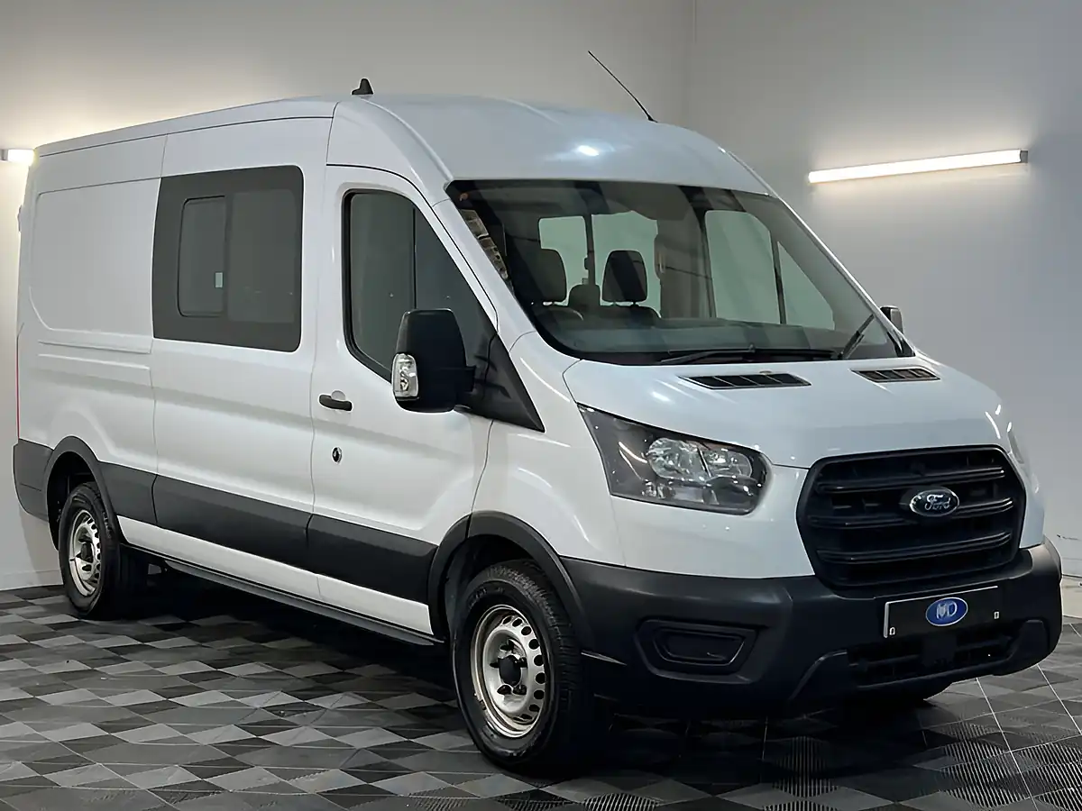Used 2021 Ford Transit 350 Leader L3 H2 Frozen White - Front View