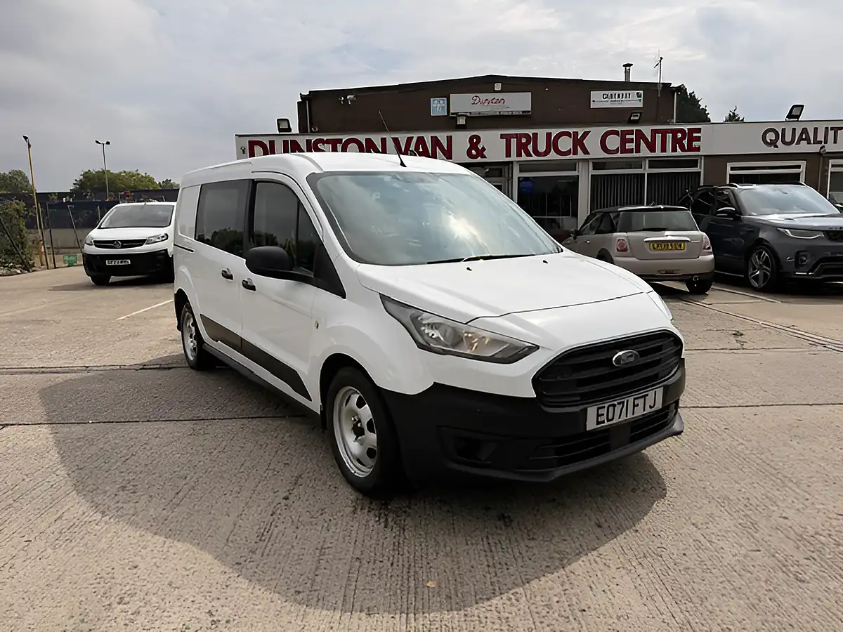 Used 2021 Ford Transit Connect Lwb Crew Van White - Front View