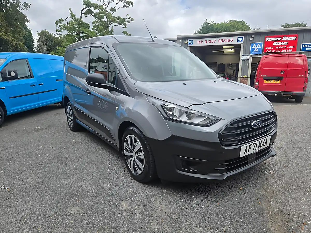 Used 2021 Ford Transit Connect Panel Van Silver - Front View