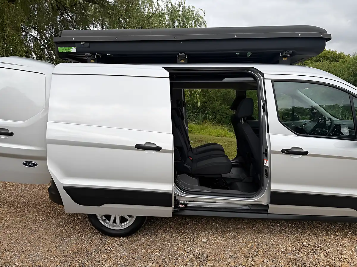 Used 2021 Ford Transit Connect Trend Crew Van Double Cab Silver - Interior and Exterior details 15