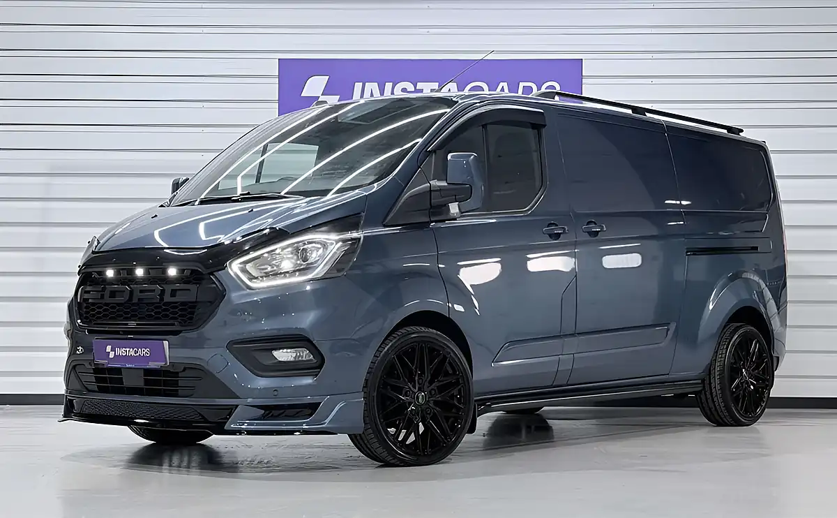 Used 2021 Ford Transit Custom 300 Limited Blue Metallic - Front View