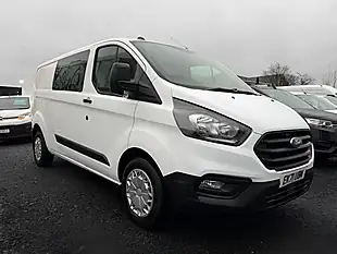 Used 2021 Ford Transit Custom Leader Crew Van Double Cab White - Interior and Exterior details 2