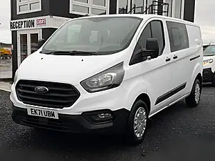 Used 2021 Ford Transit Custom Leader Crew Van Double Cab White - Interior and Exterior details 7