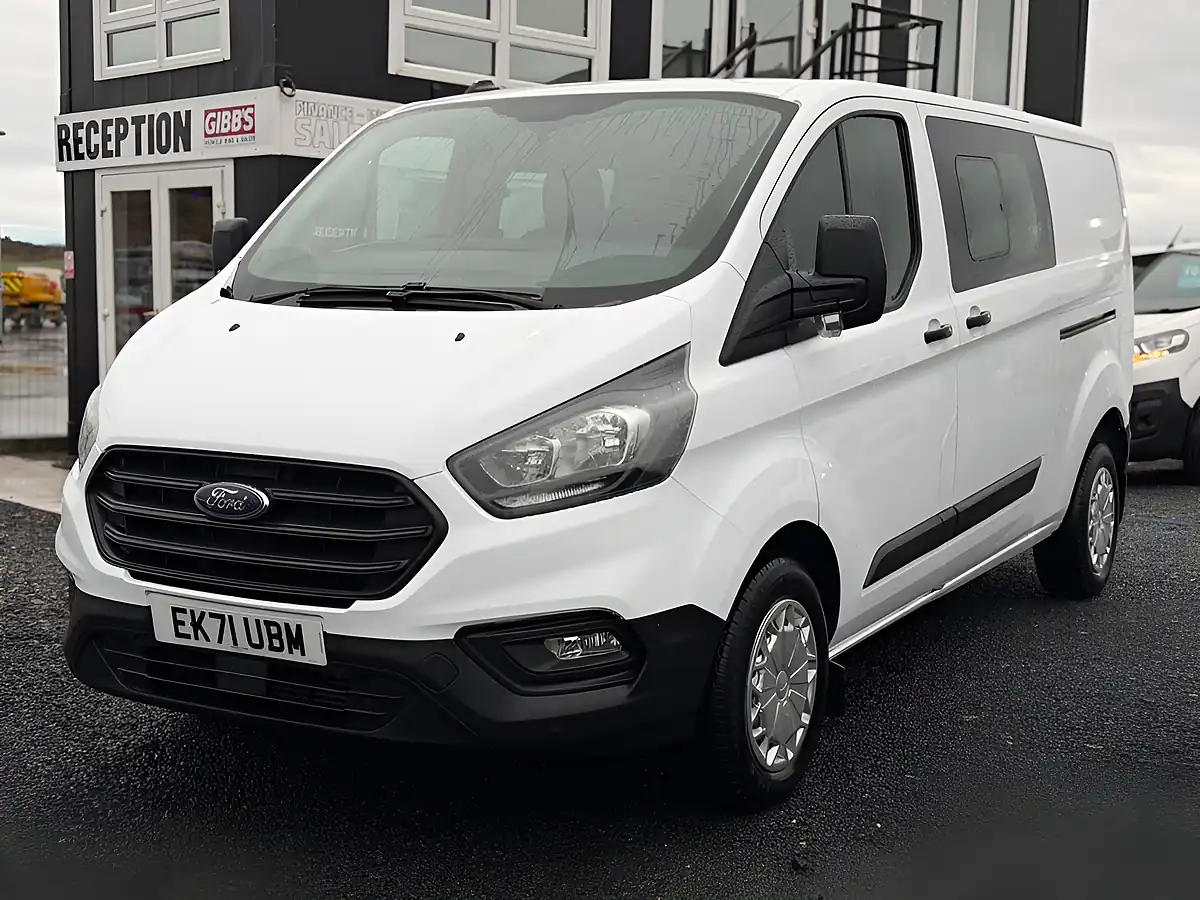 Used 2021 Ford Transit Custom Leader Crew Van Double Cab White - Interior and Exterior details 7