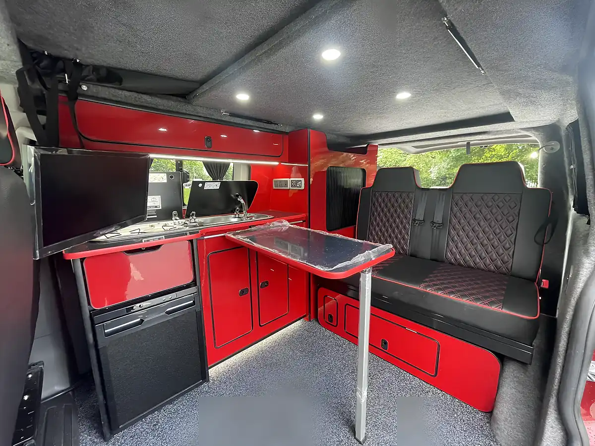 Used 2021 Ford Transit Custom Limited 5 SEAT Campervan Red - Interior and Exterior details 17