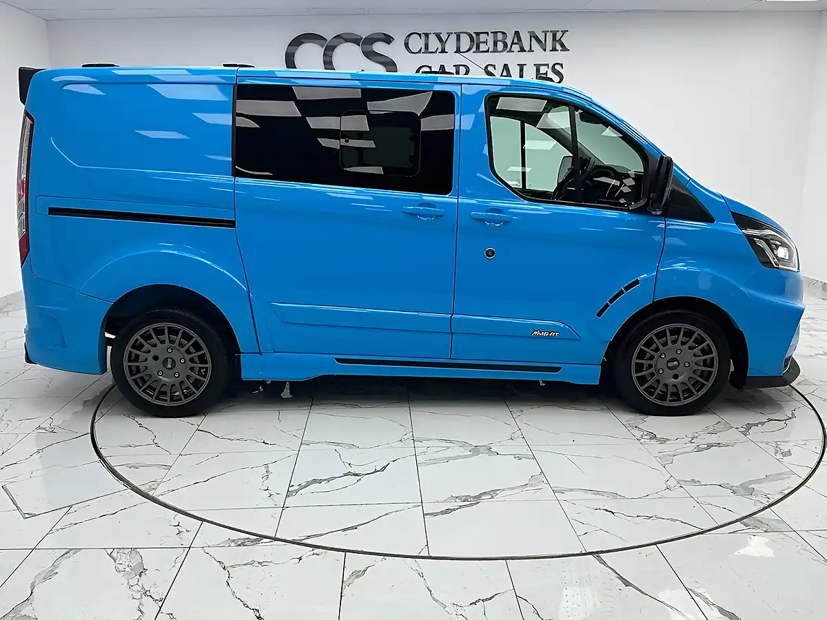 Used 2021 Ford Transit Custom Limited Crew Van Double Cab Chrome Blue - Interior and Exterior details 2