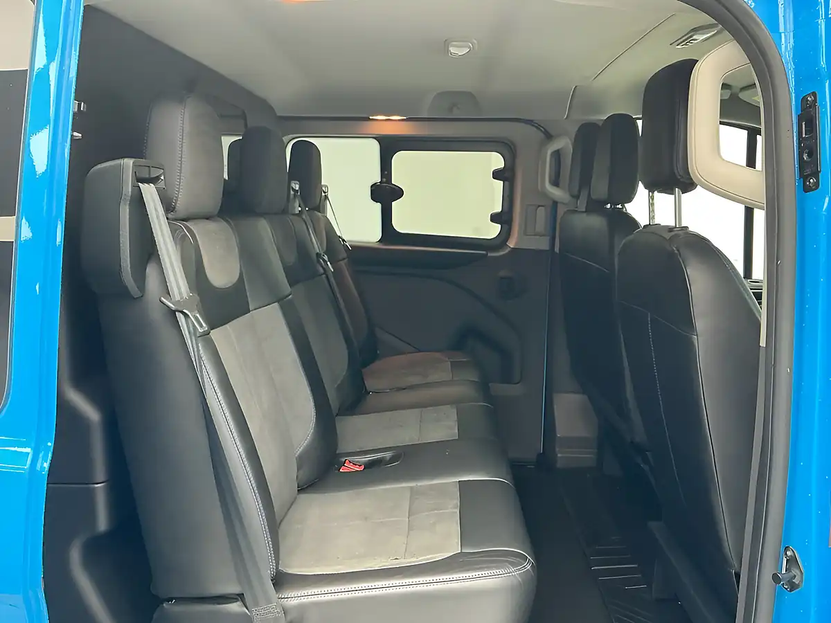 Used 2021 Ford Transit Custom Limited Crew Van Double Cab Chrome Blue - Interior and Exterior details 20