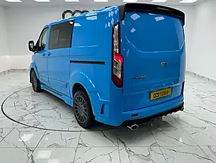 Used 2021 Ford Transit Custom Limited Crew Van Double Cab Chrome Blue - Interior and Exterior details 5