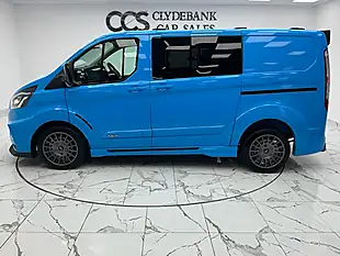 Used 2021 Ford Transit Custom Limited Crew Van Double Cab Chrome Blue - Interior and Exterior details 6