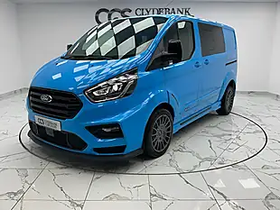 Used 2021 Ford Transit Custom Limited Crew Van Double Cab Chrome Blue - Interior and Exterior details 7