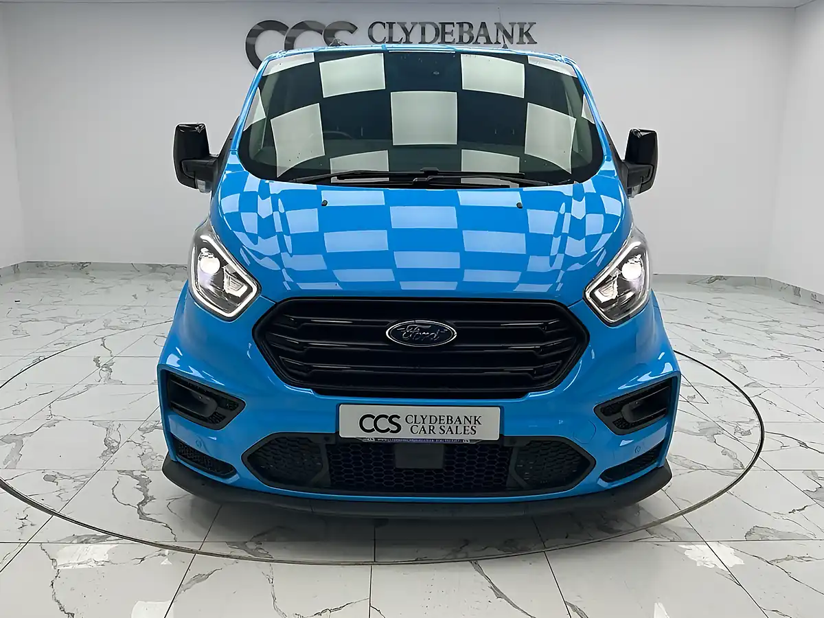 Used 2021 Ford Transit Custom Limited Crew Van Double Cab Chrome Blue - Interior and Exterior details 8