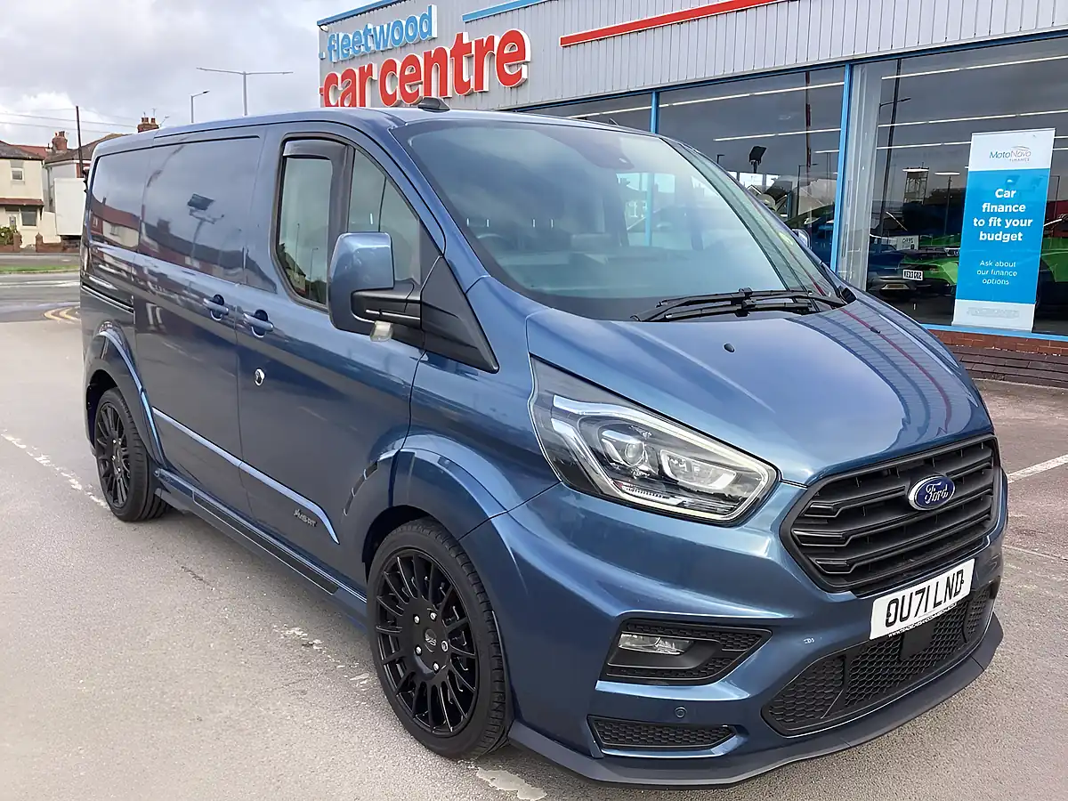 Used 2021 Ford Transit Custom Ms-Rt Limited Chrome Blue (metallic) - Front View
