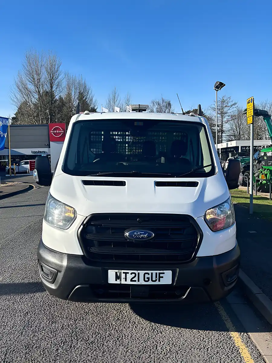 Used 2021 Ford Transit Lwb L4 Dropside White - Front View