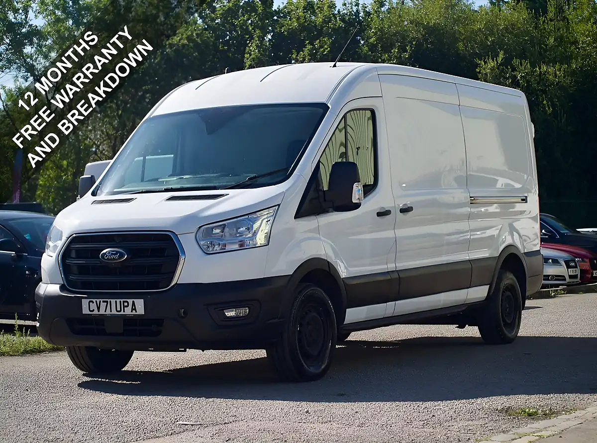Used 2021 Ford Transit Trend White - Front View