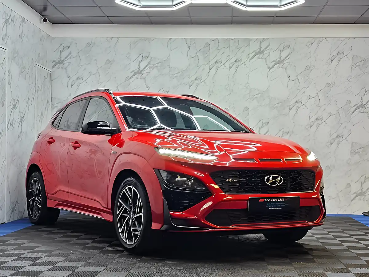 Used 2021 Hyundai Kona N Line Red - Front View
