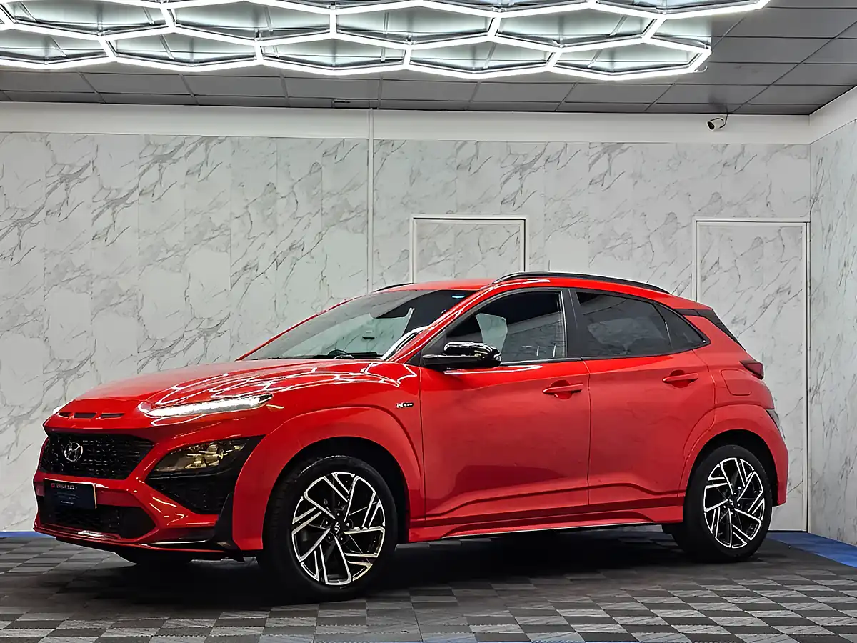 Used 2021 Hyundai Kona N Line Red - Interior and Exterior details 4