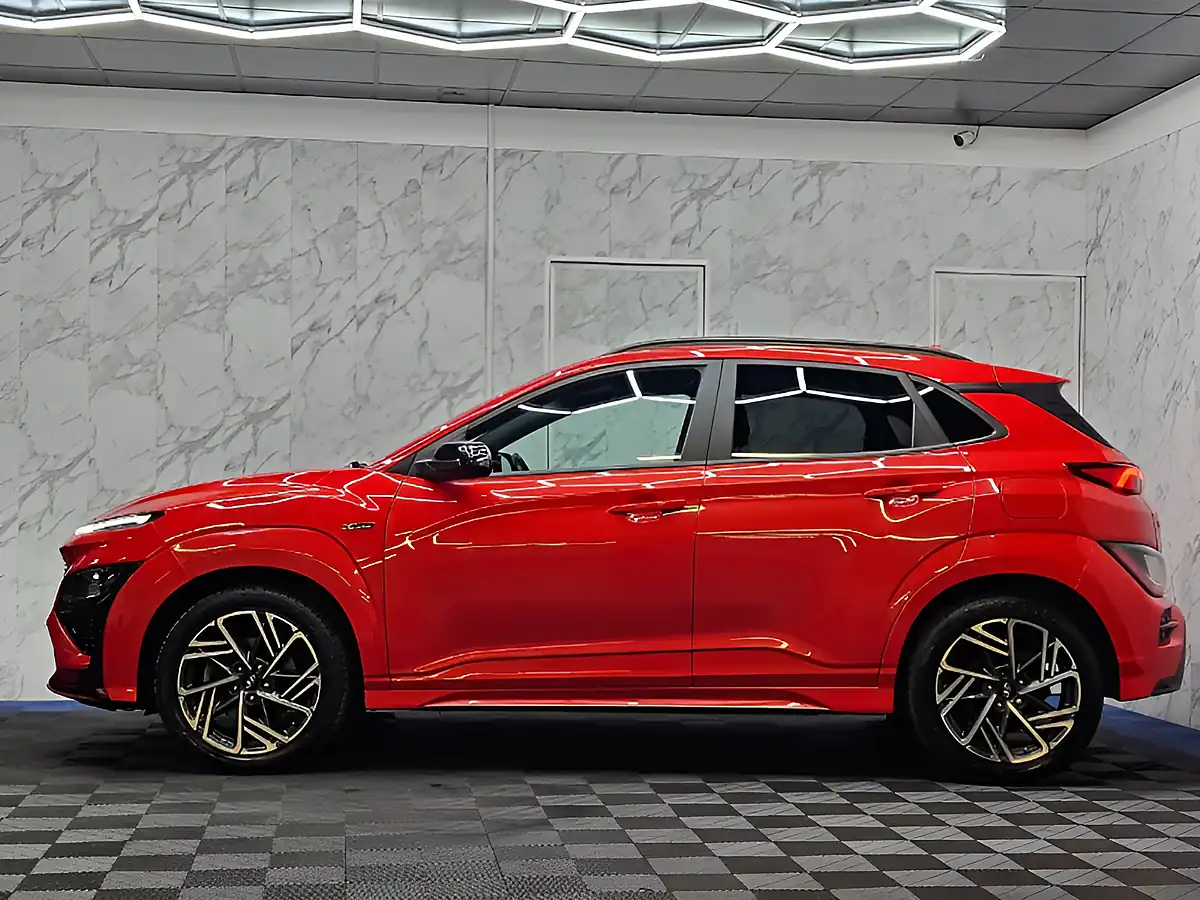 Used 2021 Hyundai Kona N Line Red - Interior and Exterior details 8