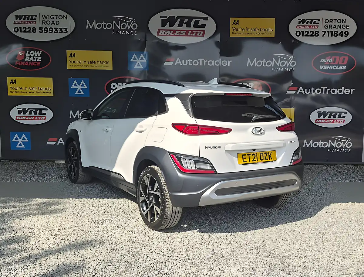 Used 2021 Hyundai Kona Premium White - Interior and Exterior details 3
