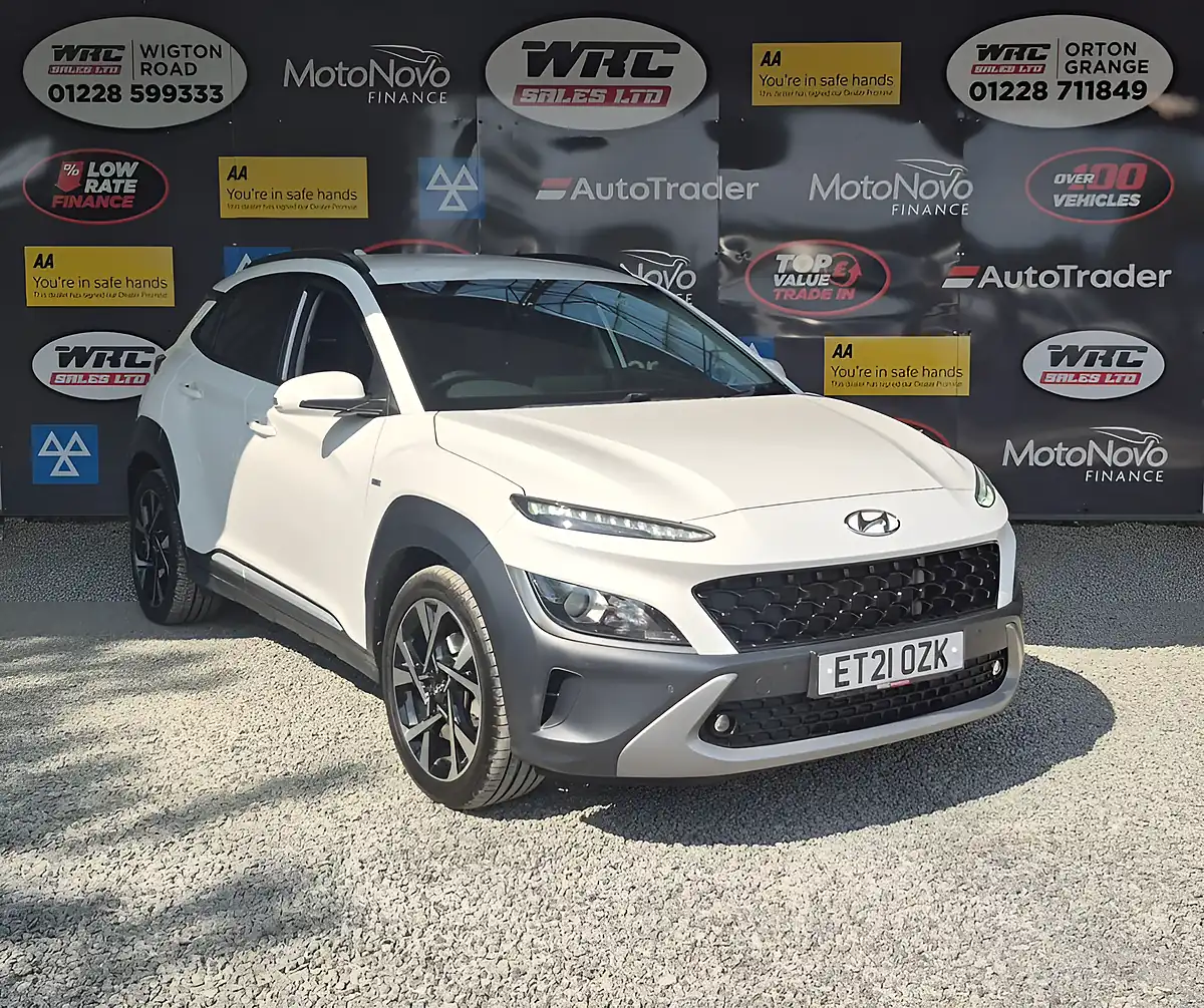 Used 2021 Hyundai Kona Premium White - Interior and Exterior details 4