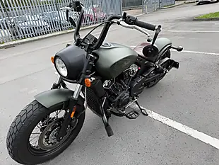 Used 2021 Indian Scout Bobber Twenty Custom Cruiser Green - Interior and Exterior details 3