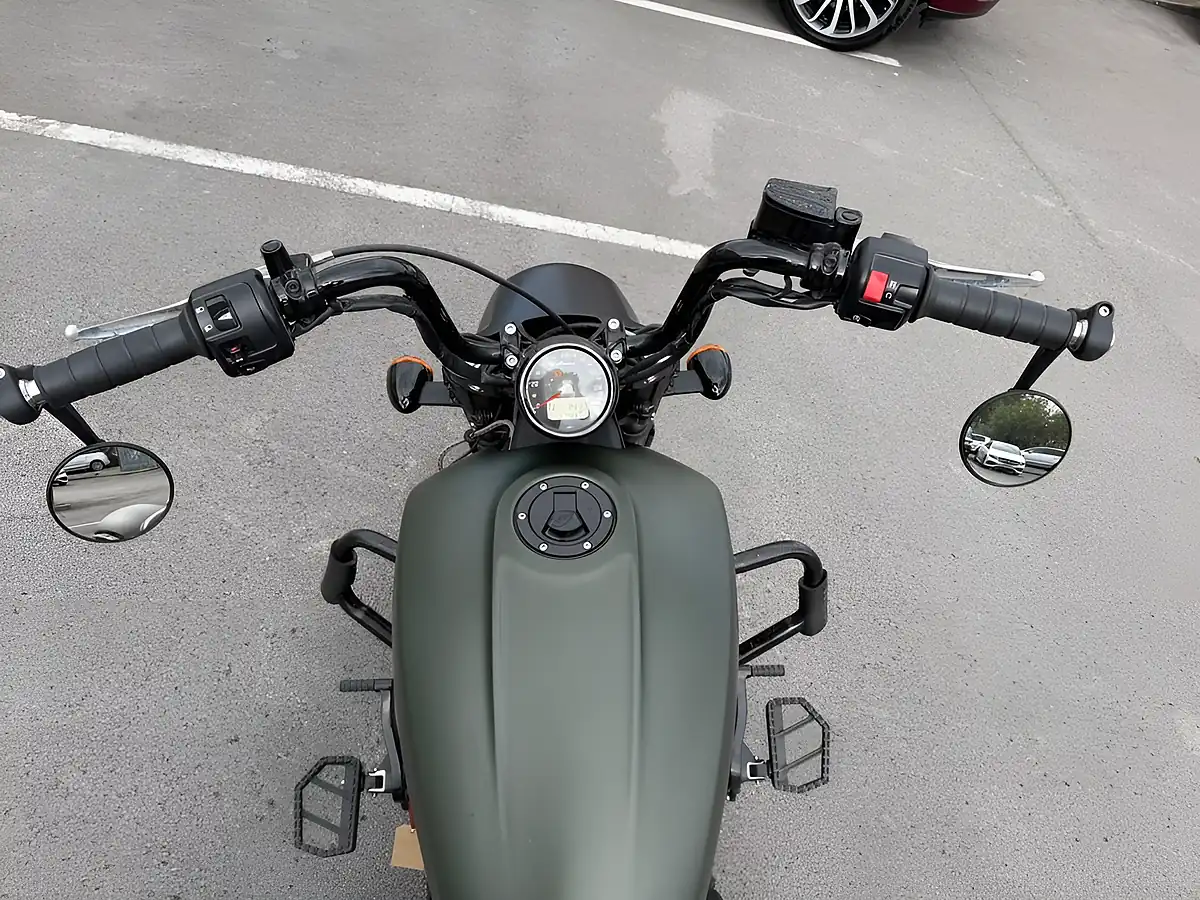 Used 2021 Indian Scout Bobber Twenty Custom Cruiser Green - Interior and Exterior details 9