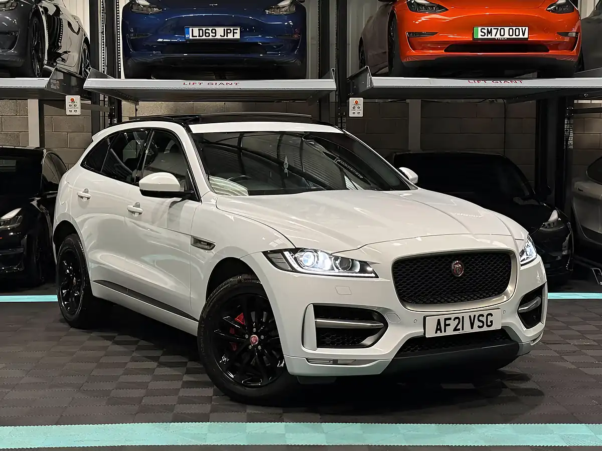 Used 2021 Jaguar F-Pace R-Sport White - Front View