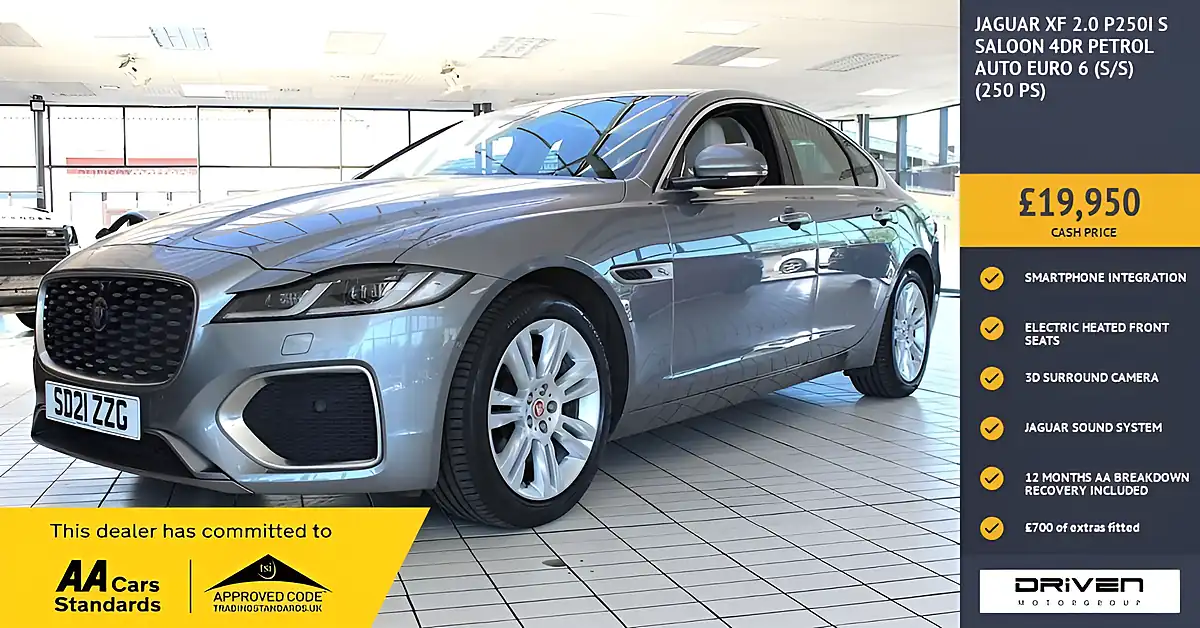 Used 2021 Jaguar Xf S Grey - Front View