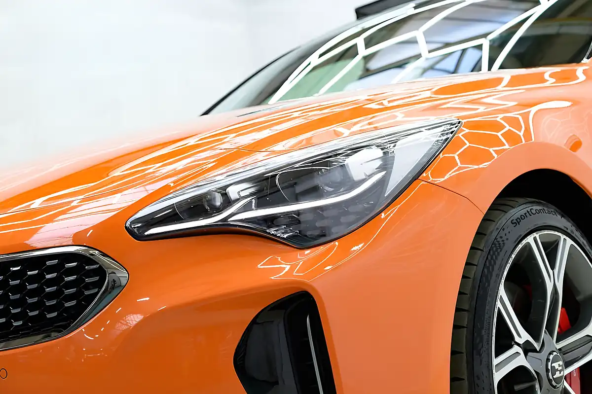 Used 2021 Kia Stinger GT S Gran Turismo Ember Orange - Interior and Exterior details 4