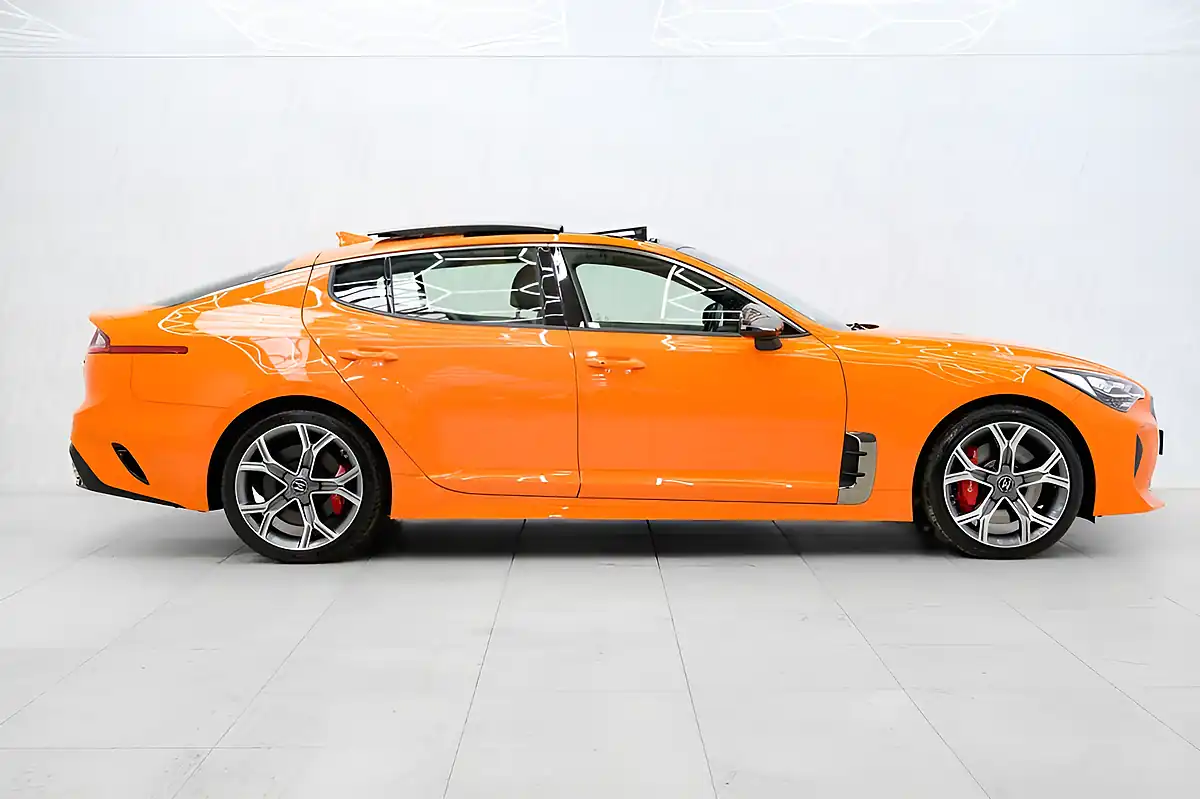 Used 2021 Kia Stinger GT S Gran Turismo Ember Orange - Interior and Exterior details 6