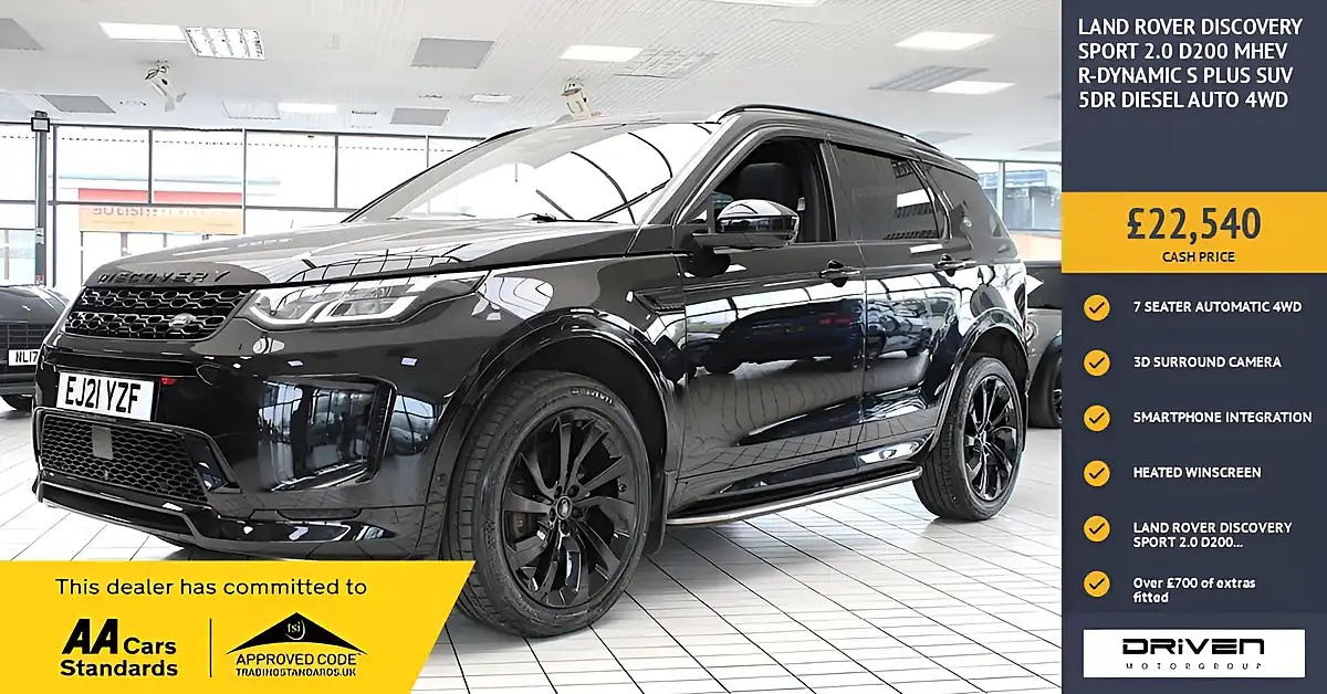 Used 2021 Land Rover Discovery Sport R-Dynamic S Plus Black - Front View