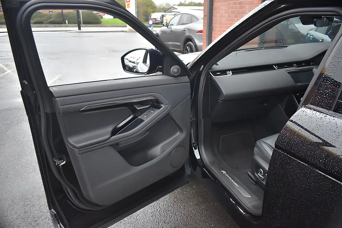 Used 2021 Land Rover Range Rover Evoque R-Dynamic S Santorini Black - Interior and Exterior details 15