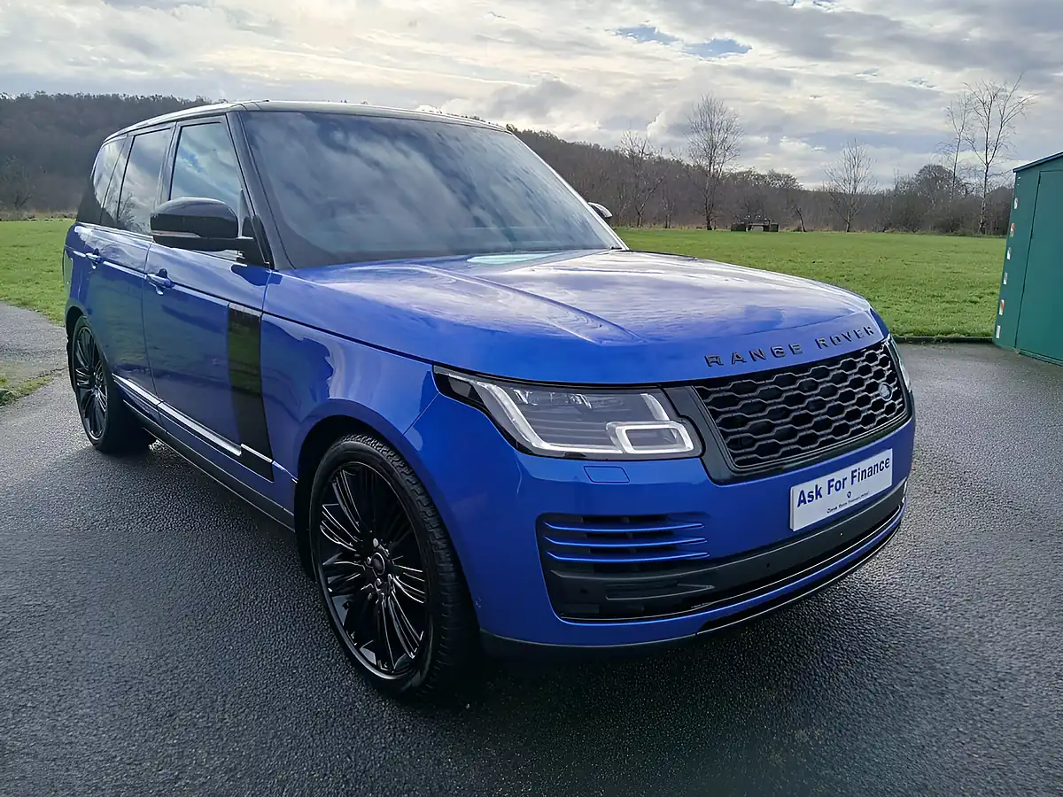 Used 2021 Land Rover Range Rover Westminster Black Velocity Blue Metallic - Front View