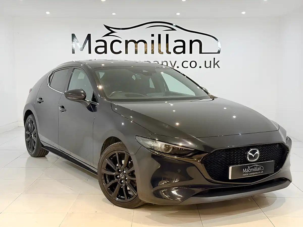 Used 2021 Mazda Mazda3 Sport Lux Black - Front View
