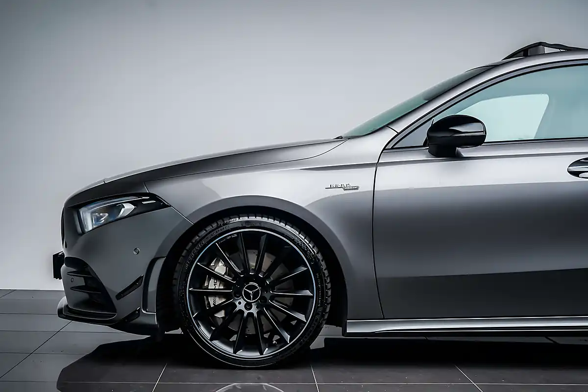Used 2021 Mercedes A35 AMG Premium Plus Mountain Grey - Interior and Exterior details 12