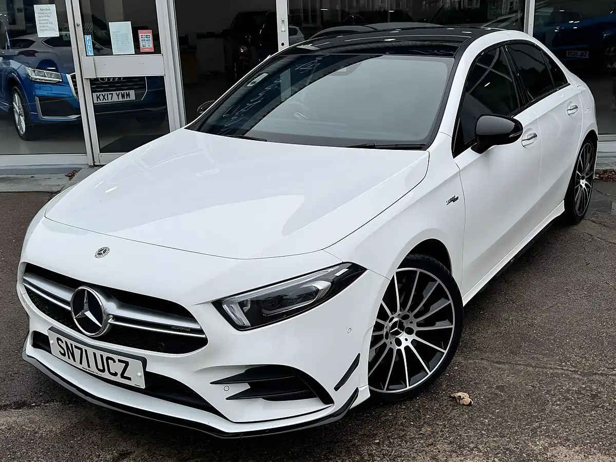 Used 2021 Mercedes-Benz a Class A35 AMG Edition (premium Plus) White - Interior and Exterior details 5