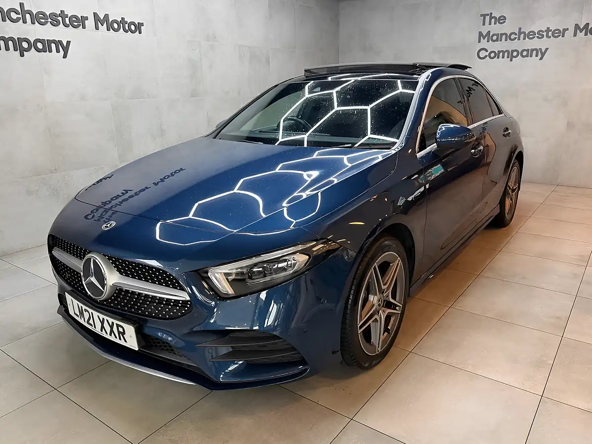 Used 2021 Mercedes-Benz a Class AMG Line Blue - Interior and Exterior details 5