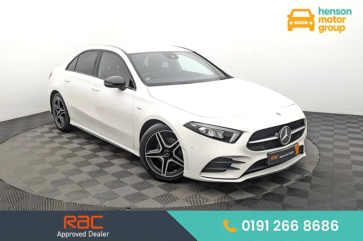 Used 2021 Mercedes-Benz a Class AMG Line Edition (executive) White - Front View