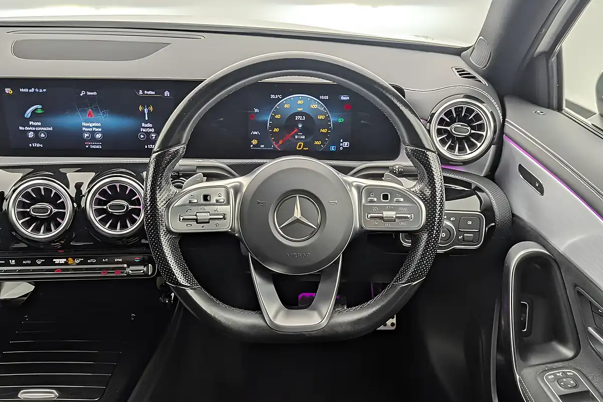 Used 2021 Mercedes-Benz a Class AMG Line Edition (executive) White - Interior and Exterior details 14